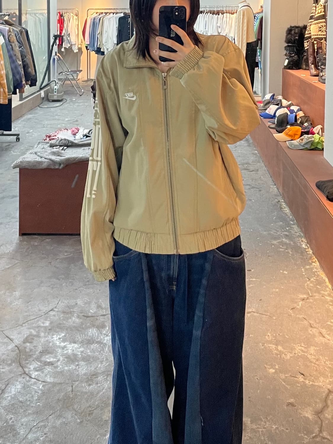 나이키 올드스쿨 라이트카키 트랙재킷 H796 상품이미지1