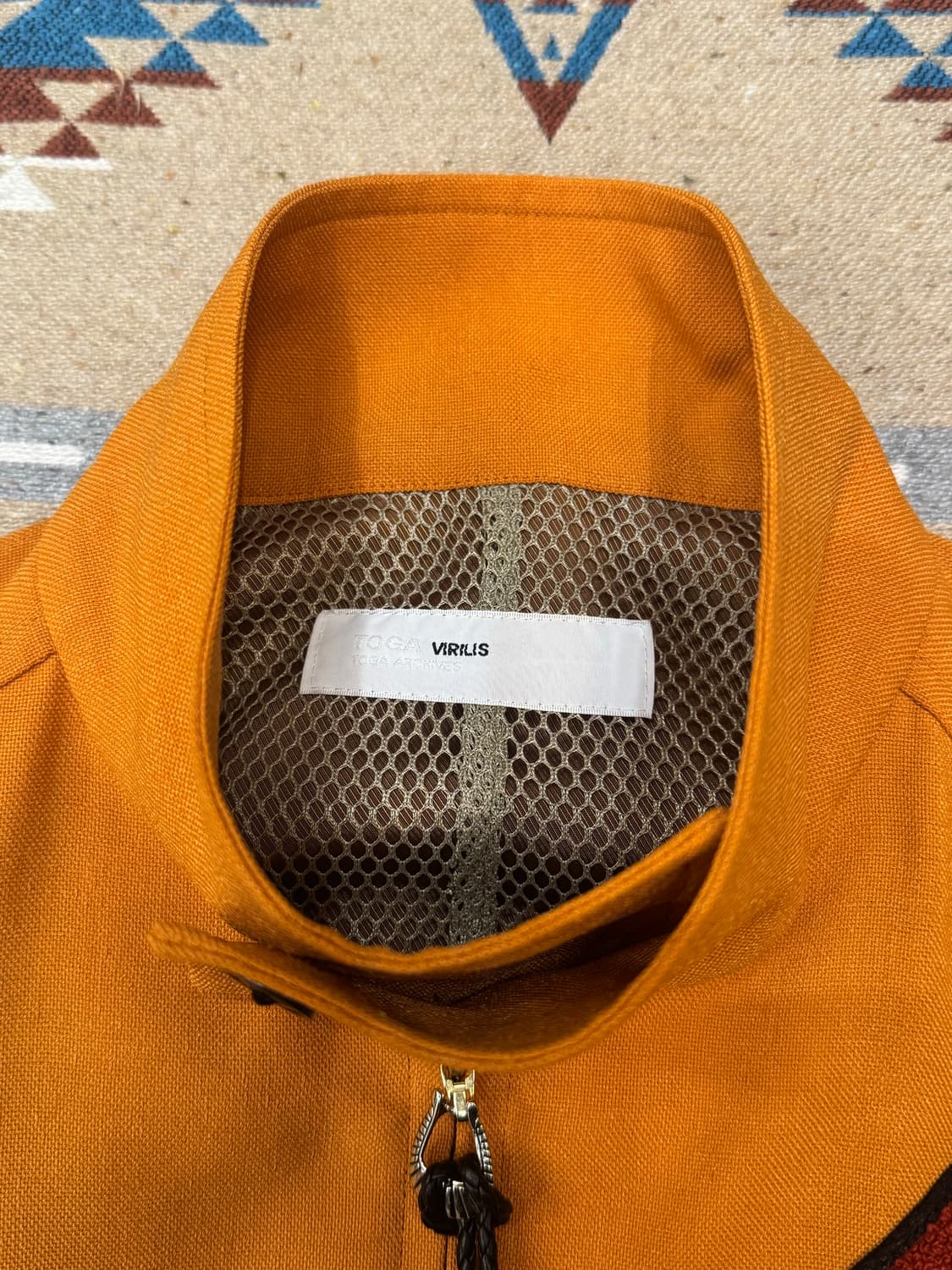 [46][L] 토가 비릴리스 슬랩 OX 블루종 자켓 오렌지  상품이미지2