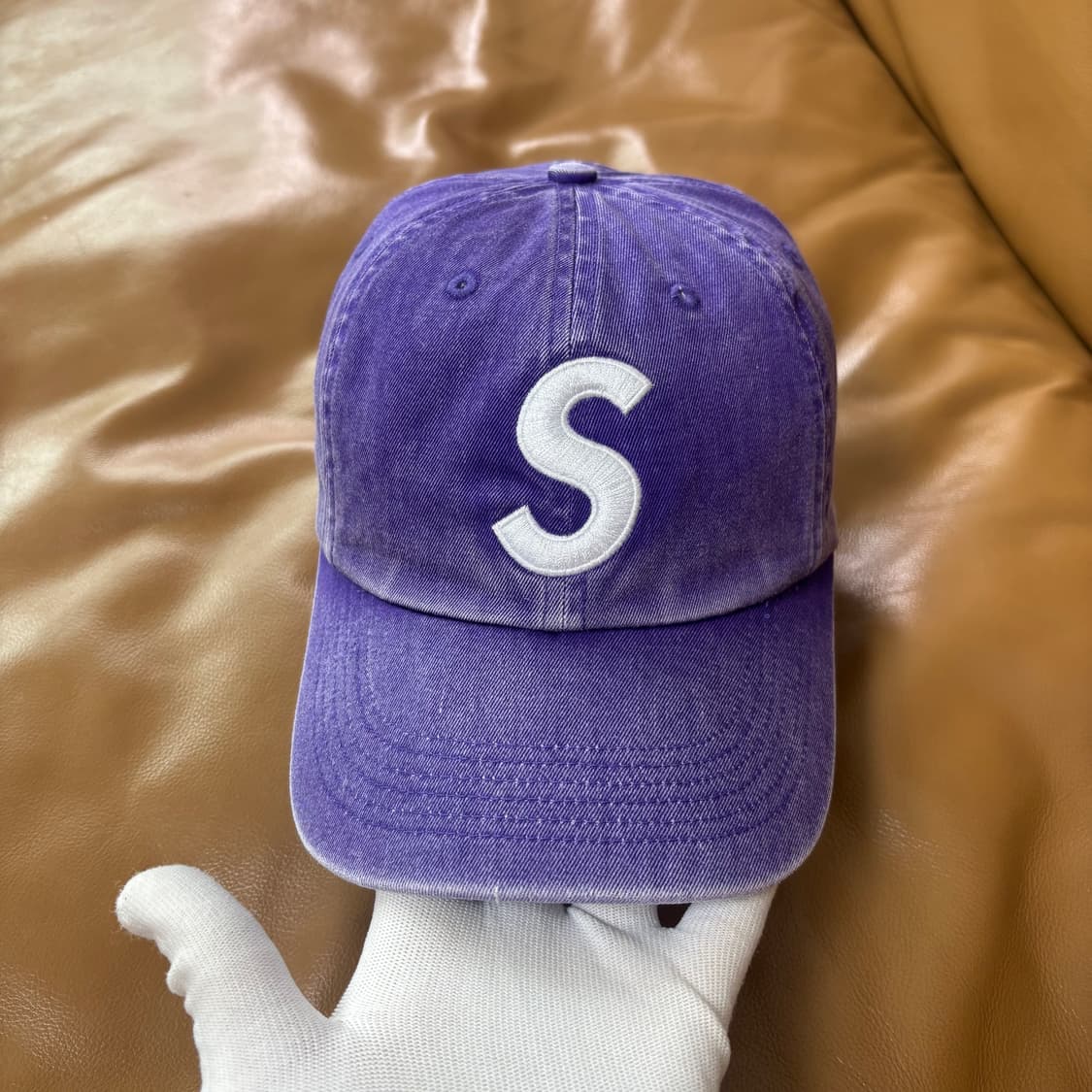 슈프림 S로고 6패널 볼캡 모자 20ss 피그먼트 퍼플 상품이미지3