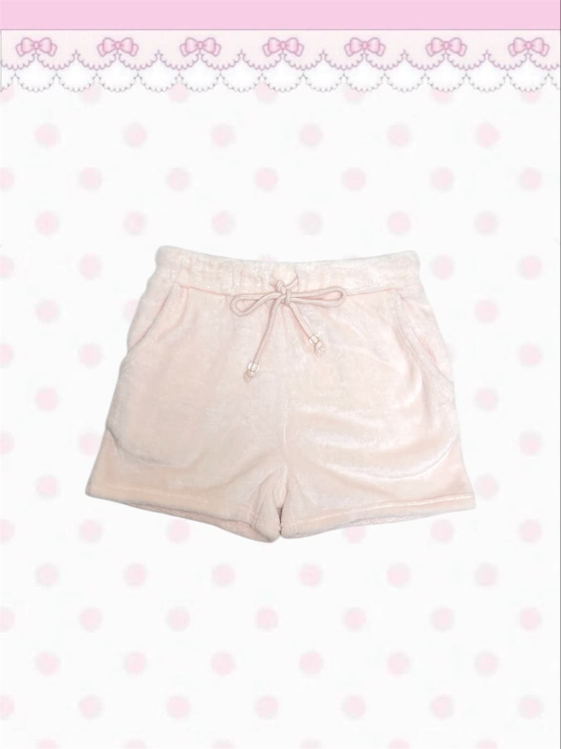 빈티지 히메갸루 피치 핑크 폭닥 숏팬츠 상품이미지1