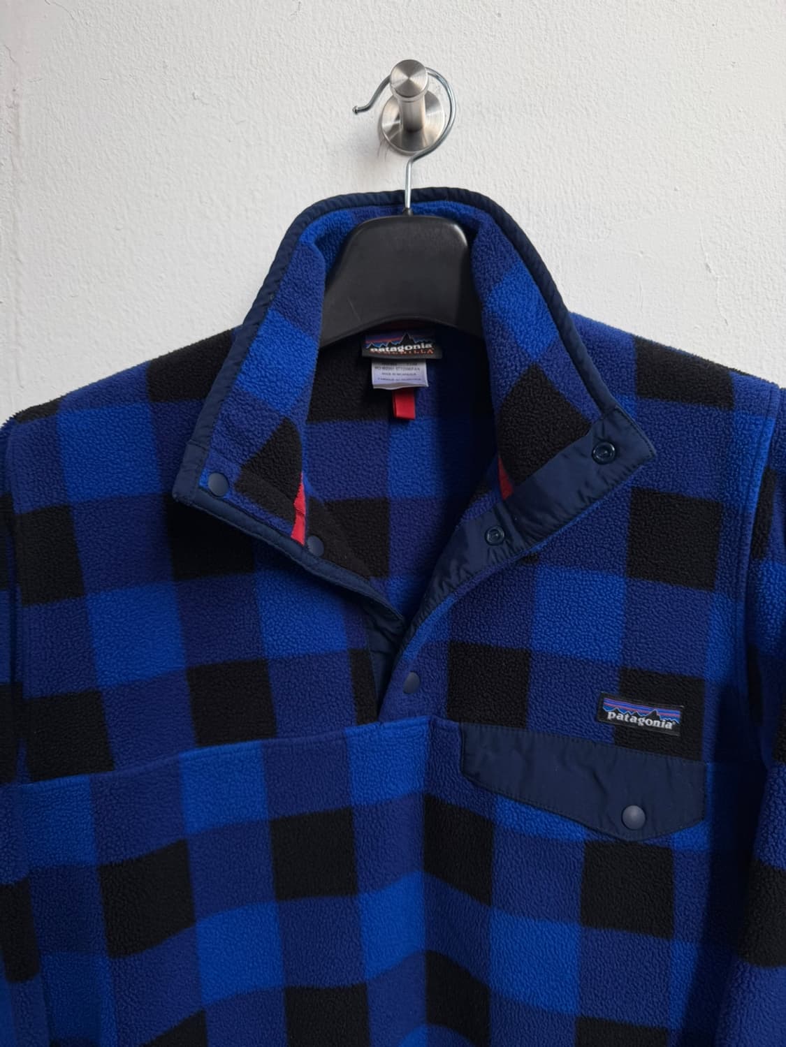파타고니아 버팔로 체크 신칠라 스냅티 풀오버 후리스  상품이미지2