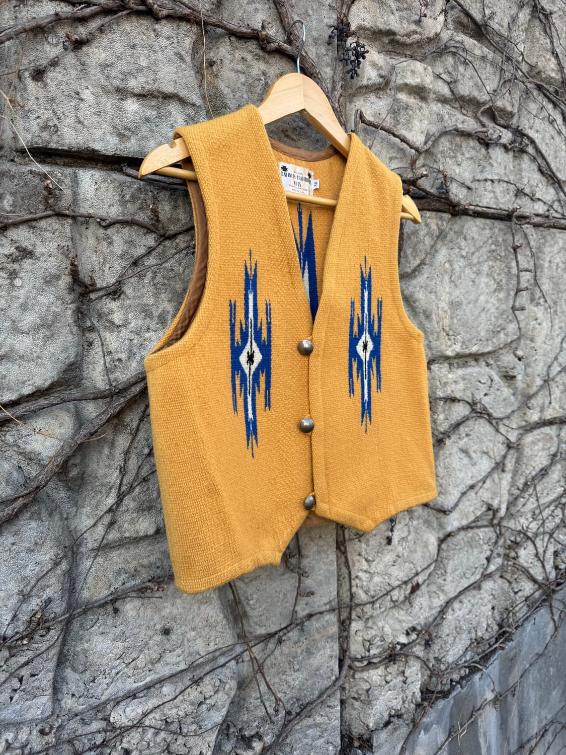 90s 센티넬라 빈티지 핸드 우븐 울 오르테가 치마요 베스트 조끼 상품이미지5