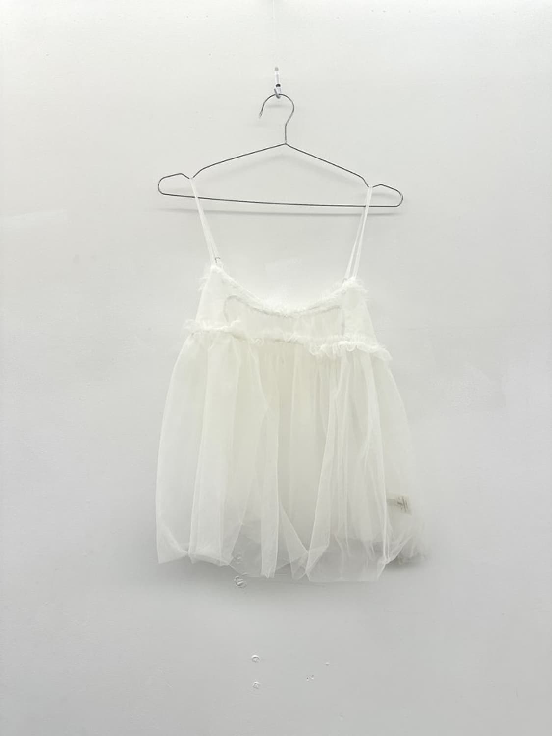 Lace frill layered bustier / white 상품이미지3