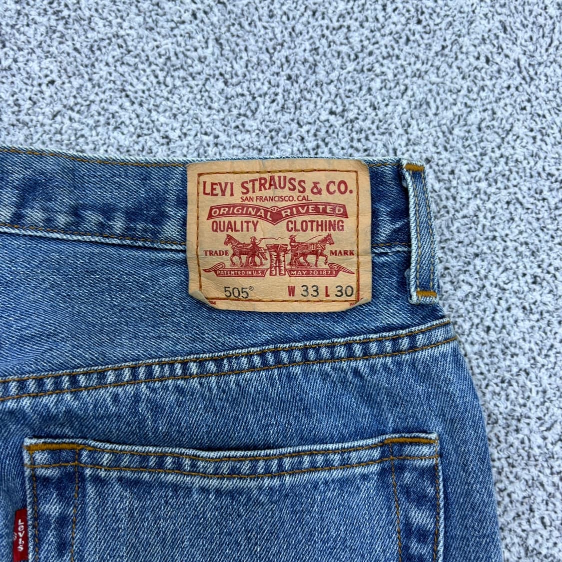W33L30 리바이스 505 데님 청바지 0402J 상품이미지4