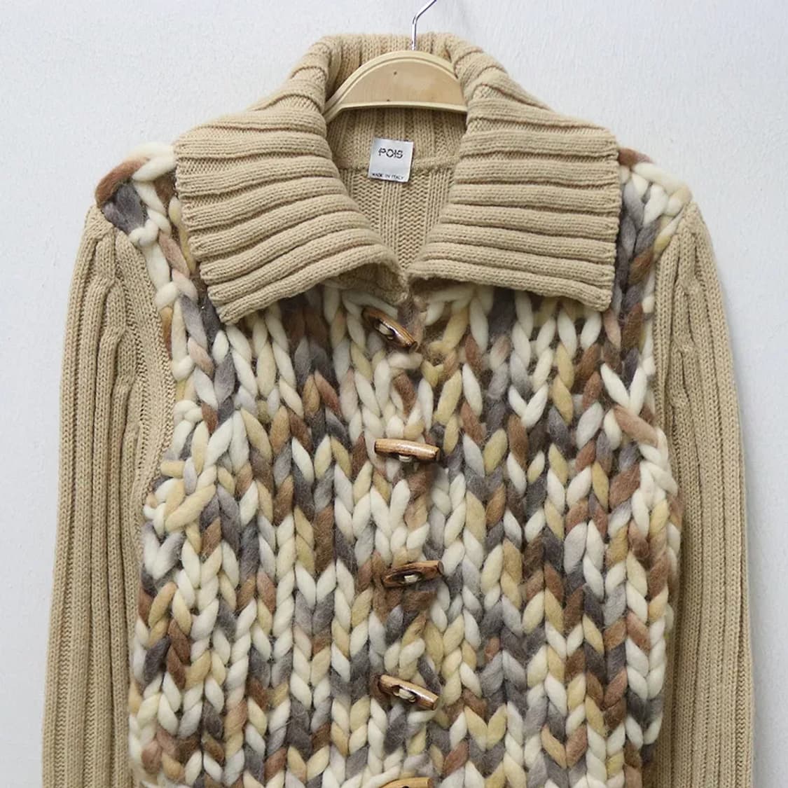 POIS 울 혼방 니트 짜임 포인트 버클 가디건 62172 상품이미지3