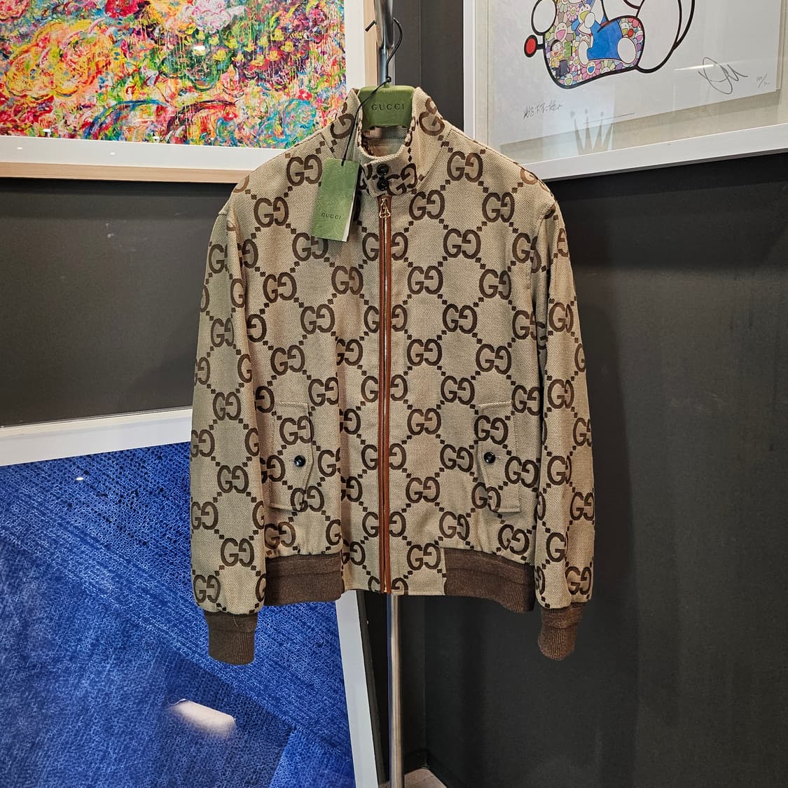 구찌 점보 GG 캔버스 자켓 베이지 에보니 점보 자켓 상품이미지2