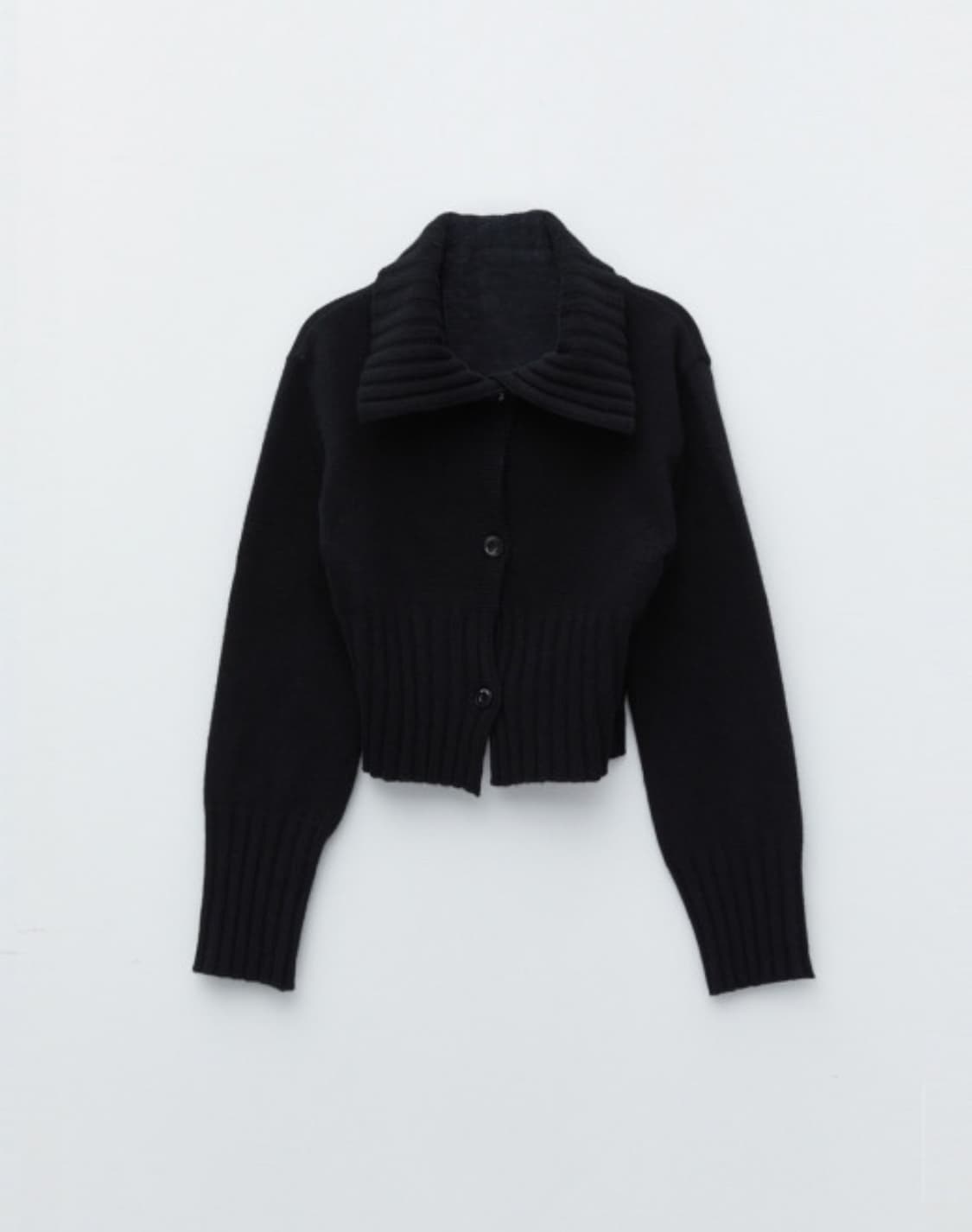 마뗑킴 칼라 볼륨 가디건 블랙 상품이미지1