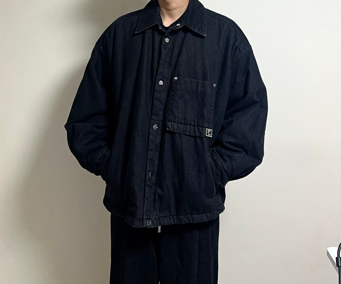 우영미 오버사이즈 데님 블랙 자켓 상품이미지1