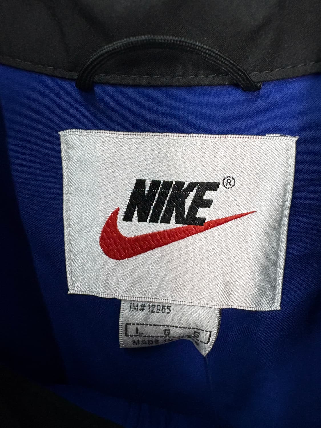 나이키 스우시 올드스쿨 블루블랙 아노락 반집업 자켓A3698 상품이미지6