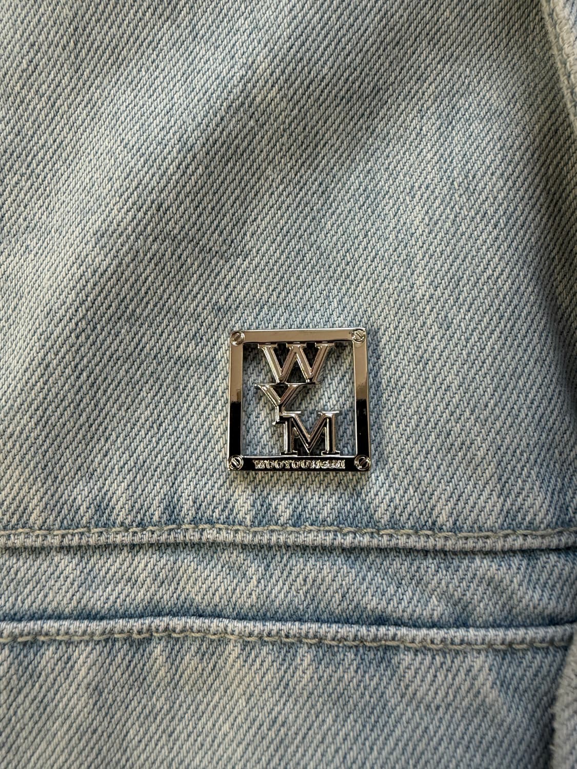 우영미 23ss 하이넥 연청 데님 자켓 블루종 MA-1 봄버  WOOYO 상품이미지8