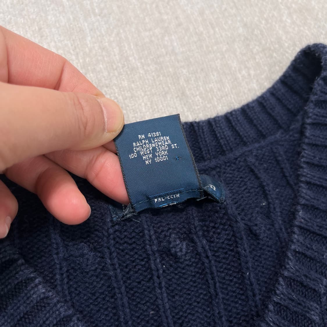 95 폴로랄프로렌 꽈배기 니트 조끼 상품이미지3