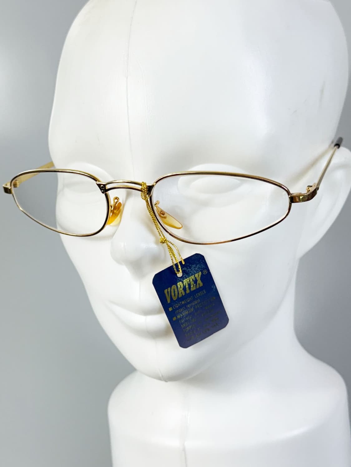 90s VORTEX 골드 메탈 오벌 프레임 빈티지 안경 상품이미지8