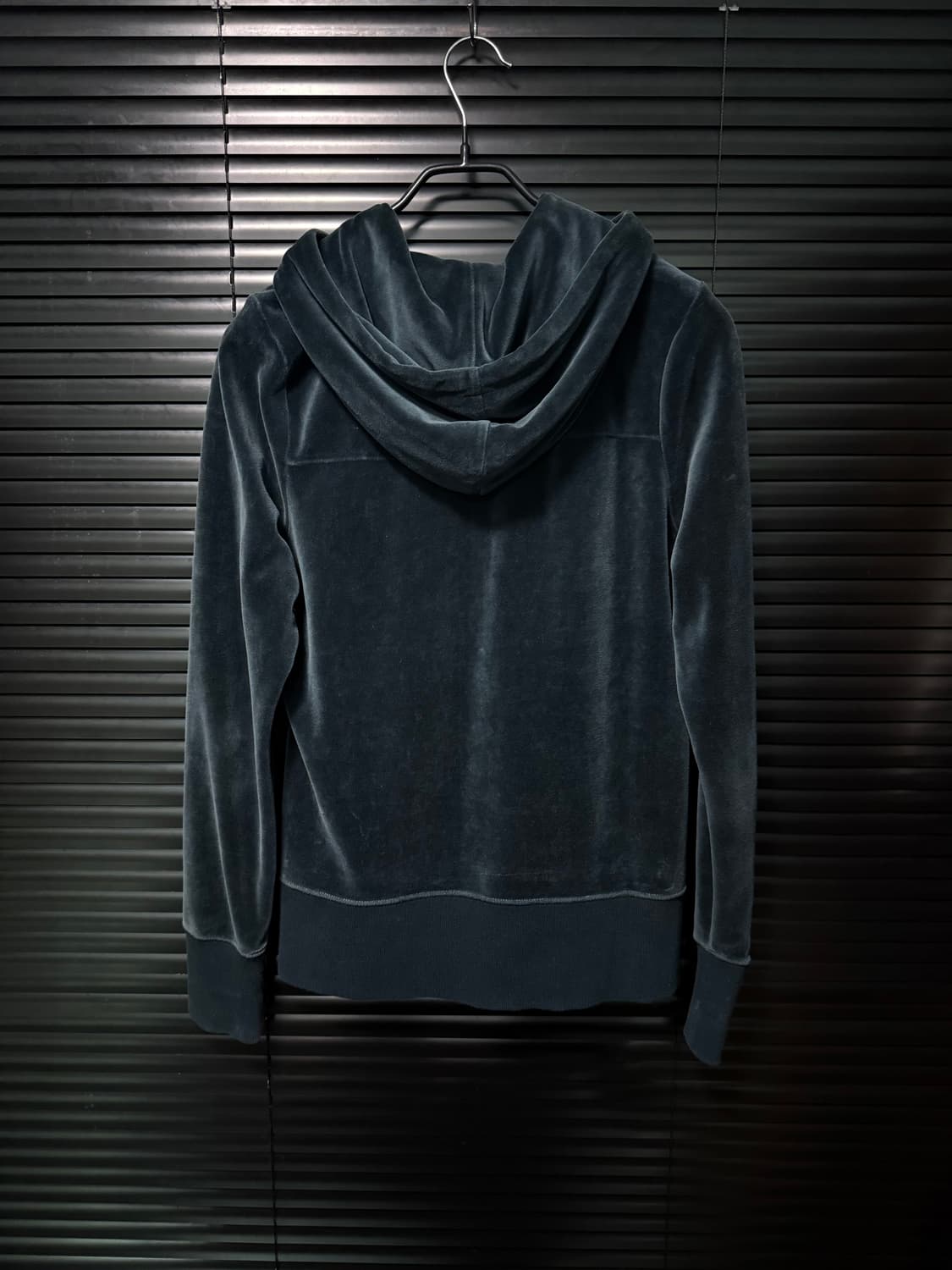 나이키 벨벳 벨루어 후드 집업 L 100 네이비 남색 스우시 트레이닝 상품이미지4