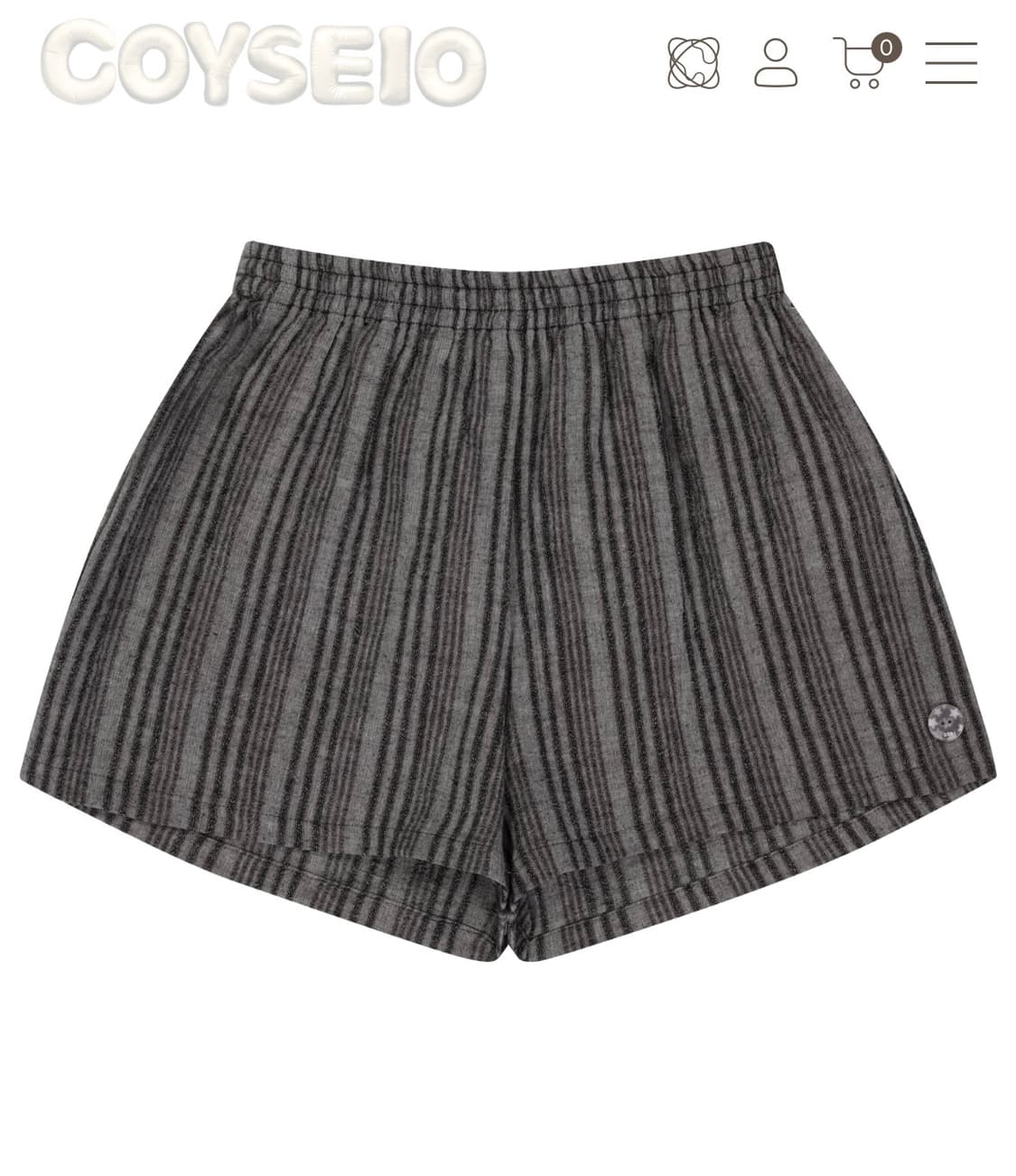 coyseio 038 ethnic shorts dark grey 새상품 상품이미지1