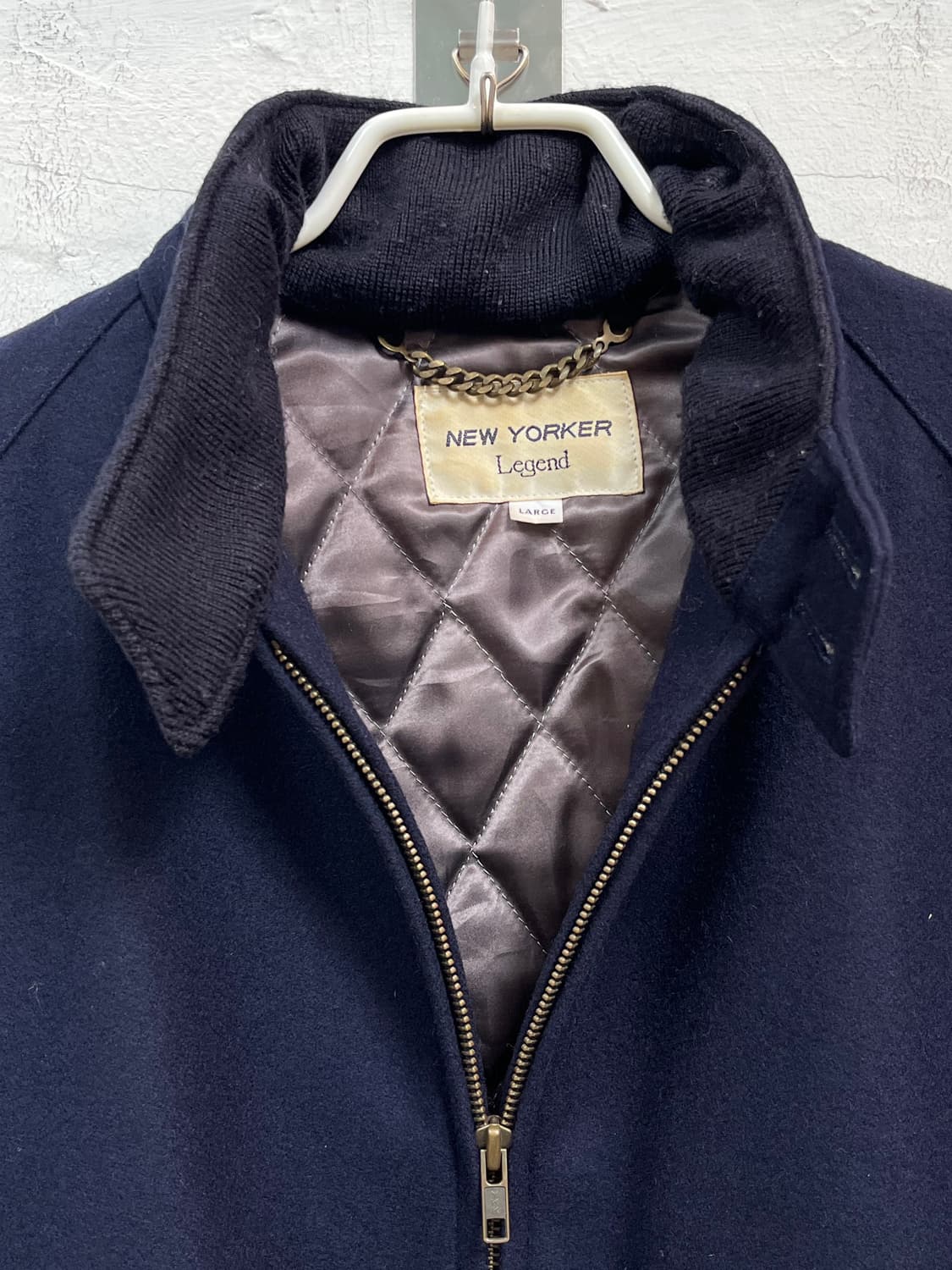 New Yorker 네이비 울 혼방 봄버 자켓 L 상품이미지3