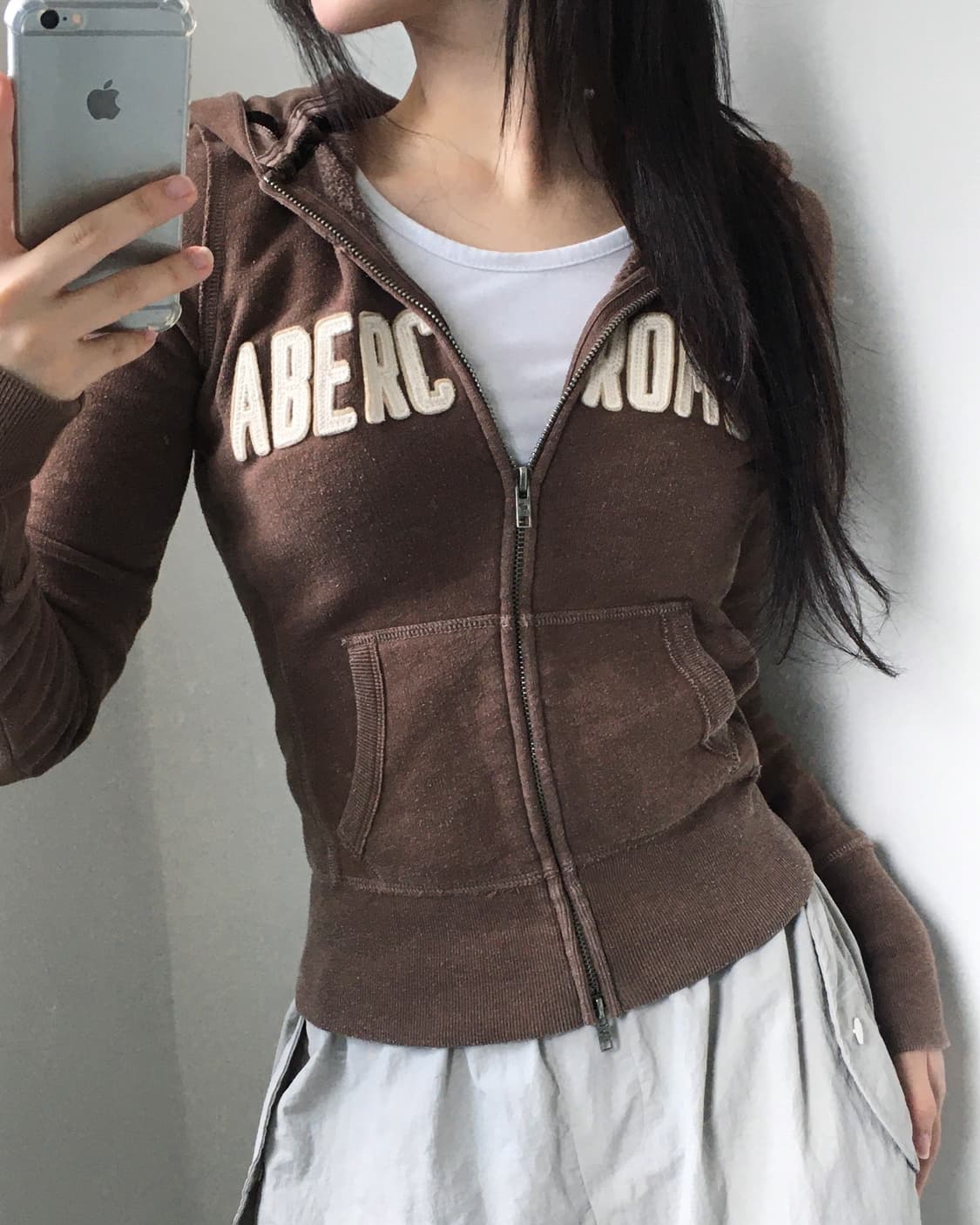 Abercrombie 아베크롬비 브라운 후드집업 상품이미지2