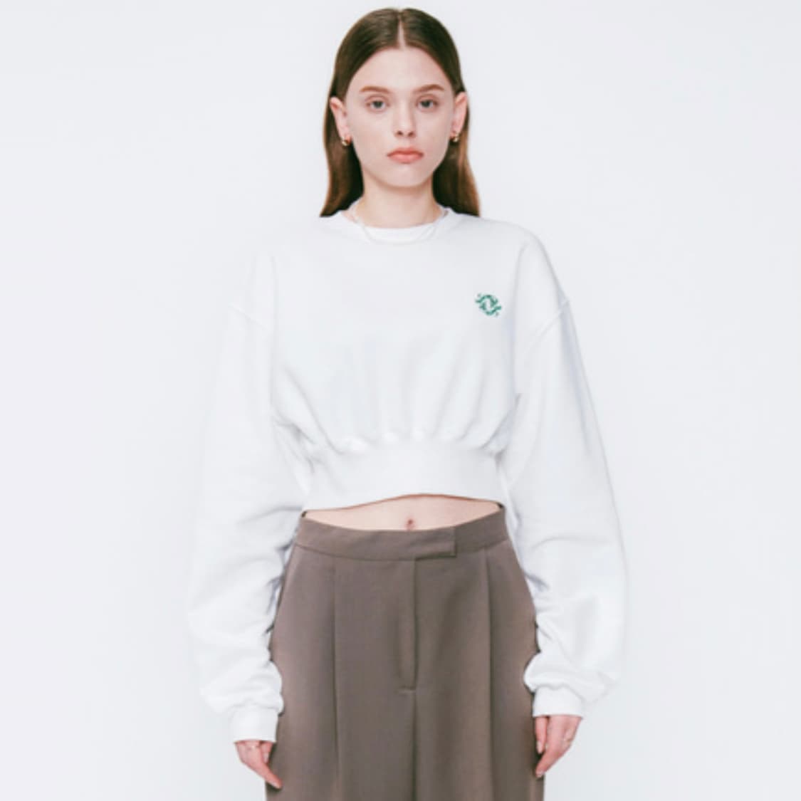 로시로우(Lossy Row) 심볼자수 크롭 스웻셔츠 55-66 새상품 상품이미지2