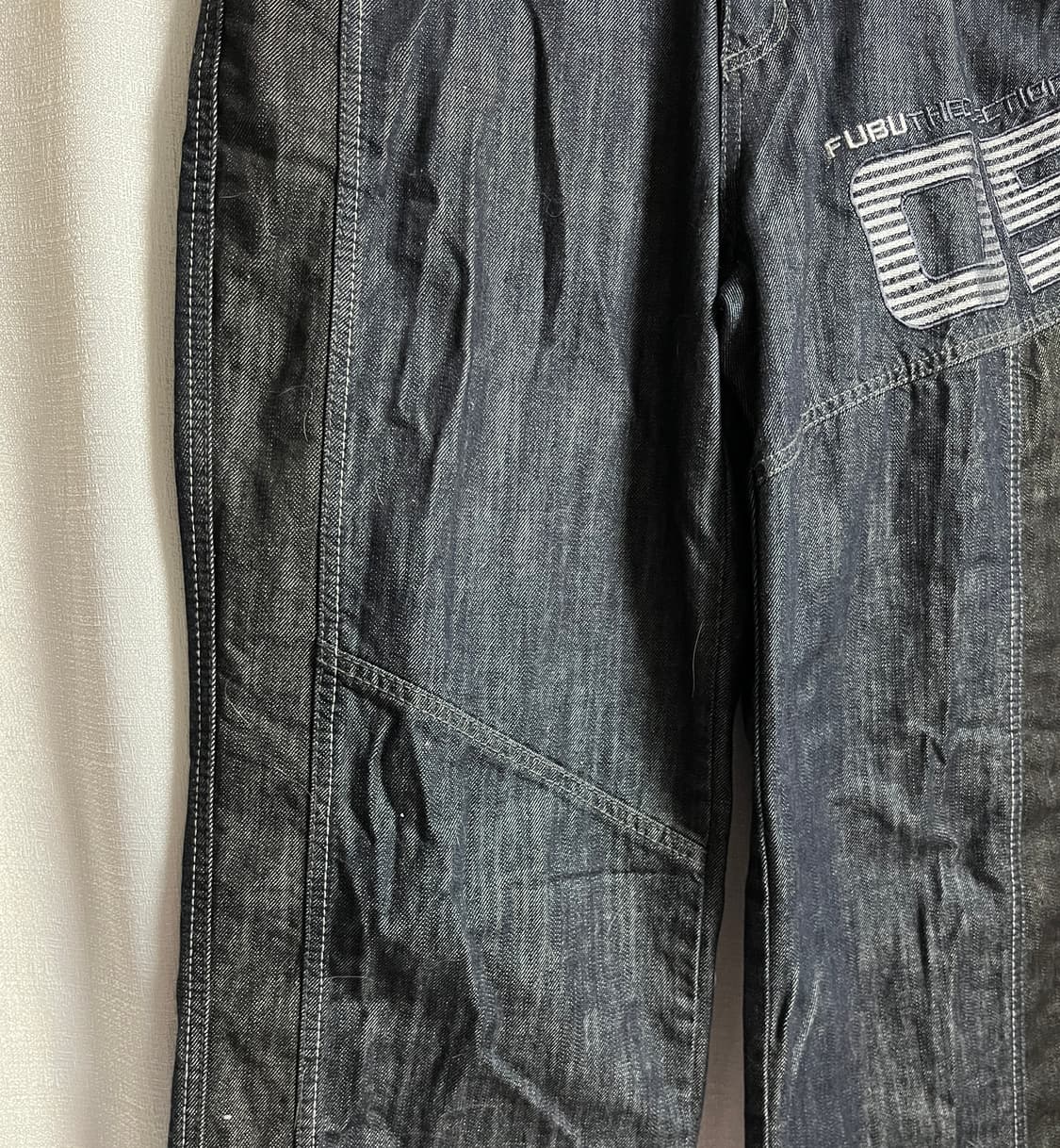 후부 FUBU 데님 빈티지 와이드 팬츠 청바지 32 상품이미지2