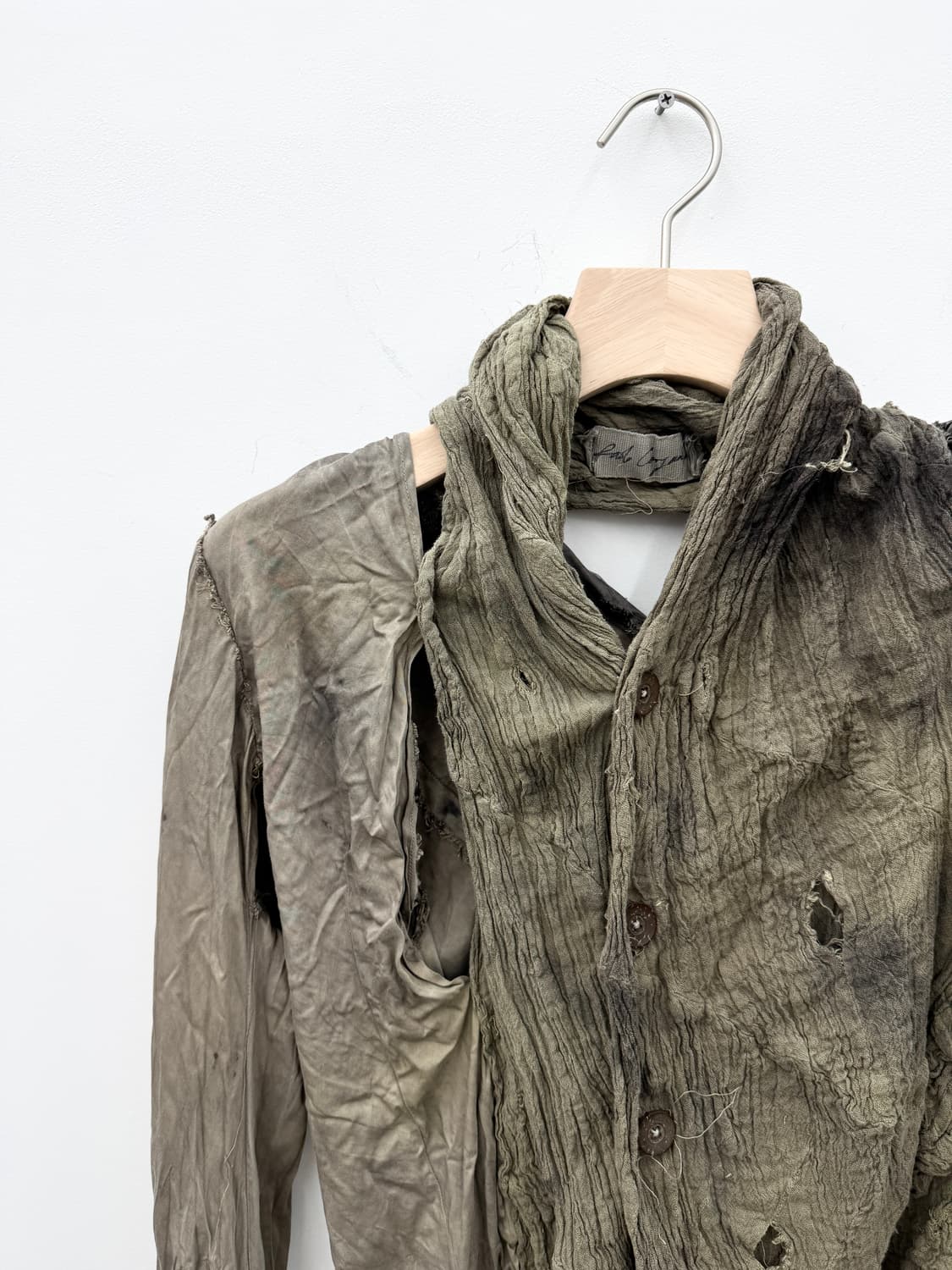 DRAPED BAMBOO SILK MUSLIN PLEATED JACKET 상품이미지2