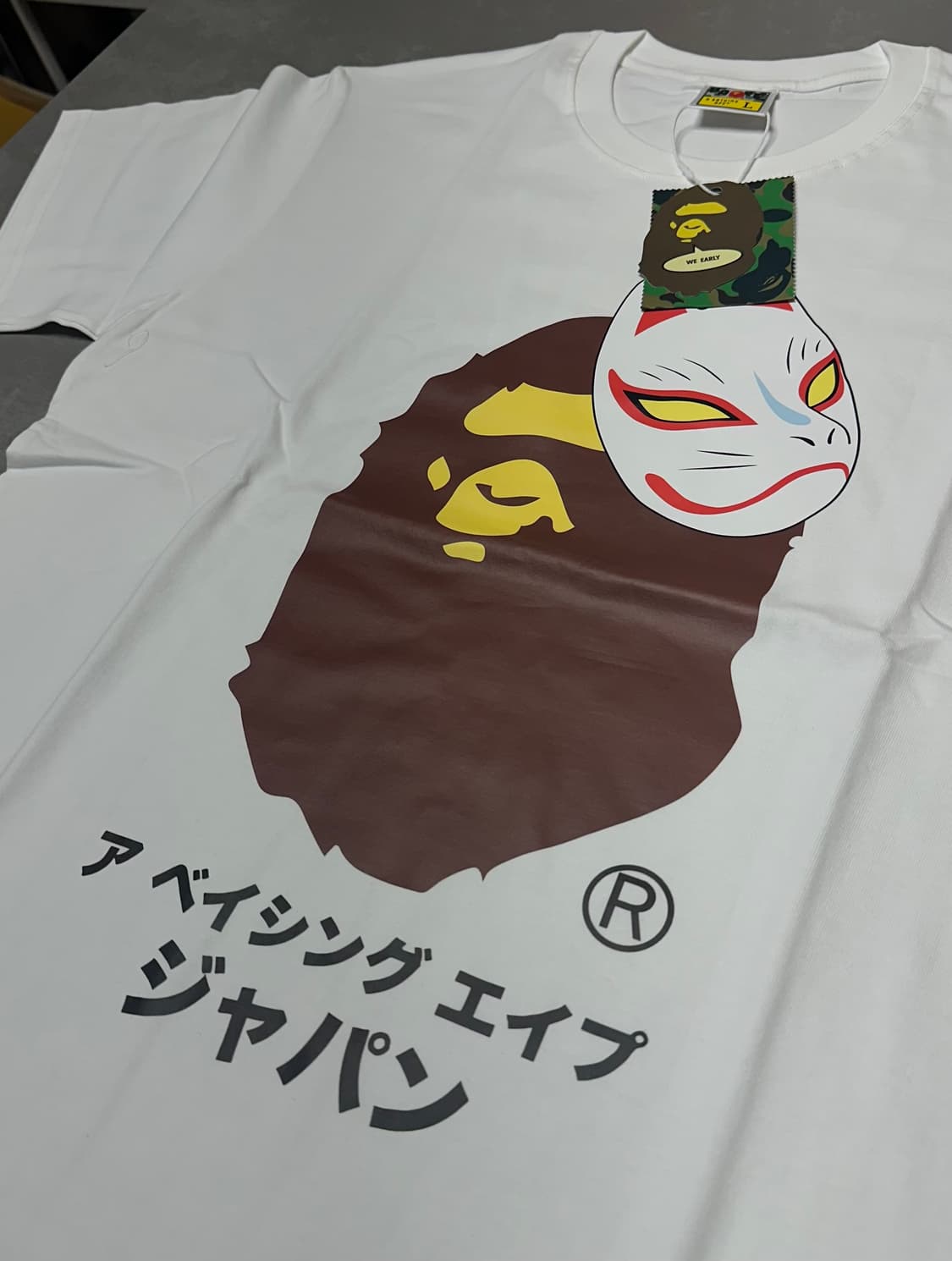 베이프 여우 가면 키츠네 마스크 반팔 티셔츠 상품이미지5