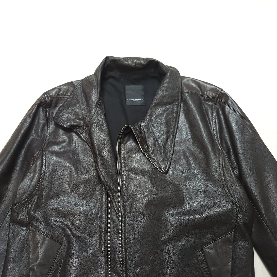 [100] 코데즈컴비인 릭맛 소가죽 자켓 닥크브라운 상품이미지3