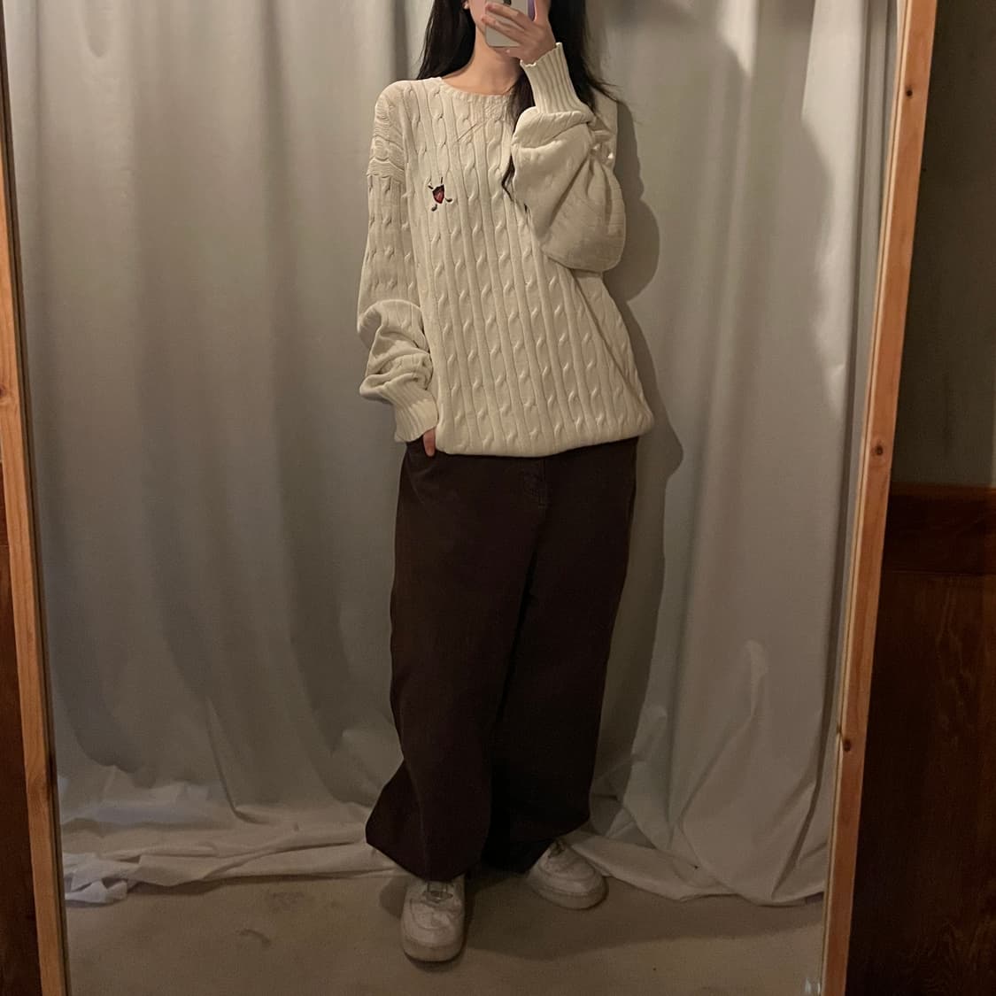 폴로랄프로렌 케이블 니트 아이보리 상품이미지4