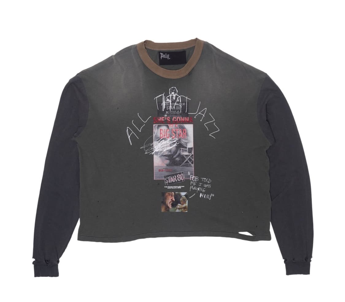 [L] 팔리 할리우드 스타 80 롱슬리브 티셔츠 블랙 상품이미지1