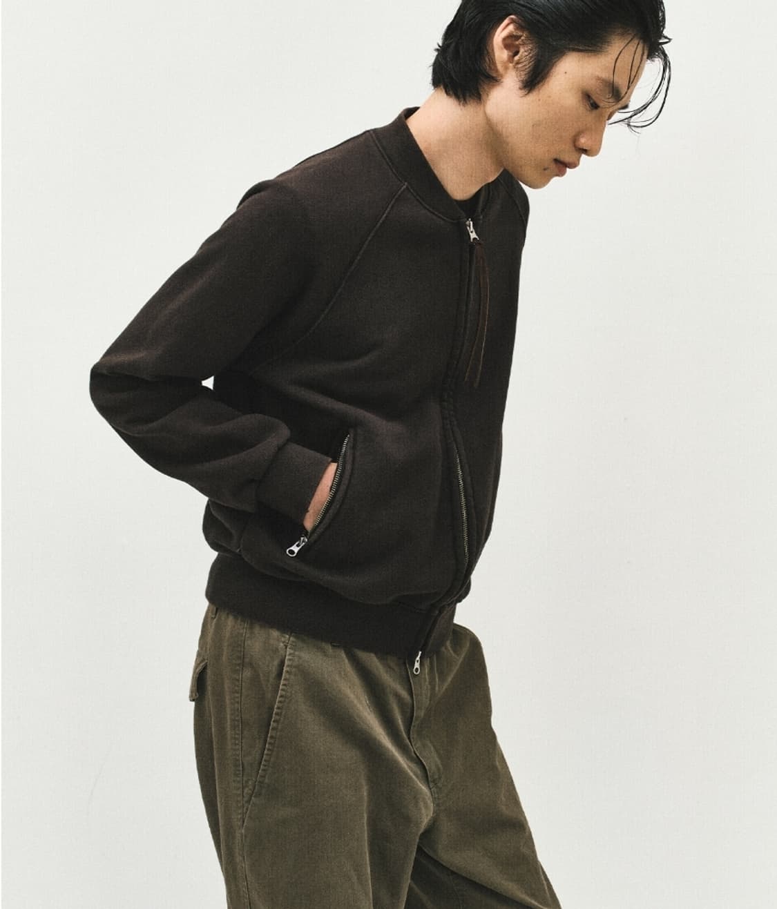 [L] 서피스에디션 스웻 스태디움 자켓 블랙 상품이미지3