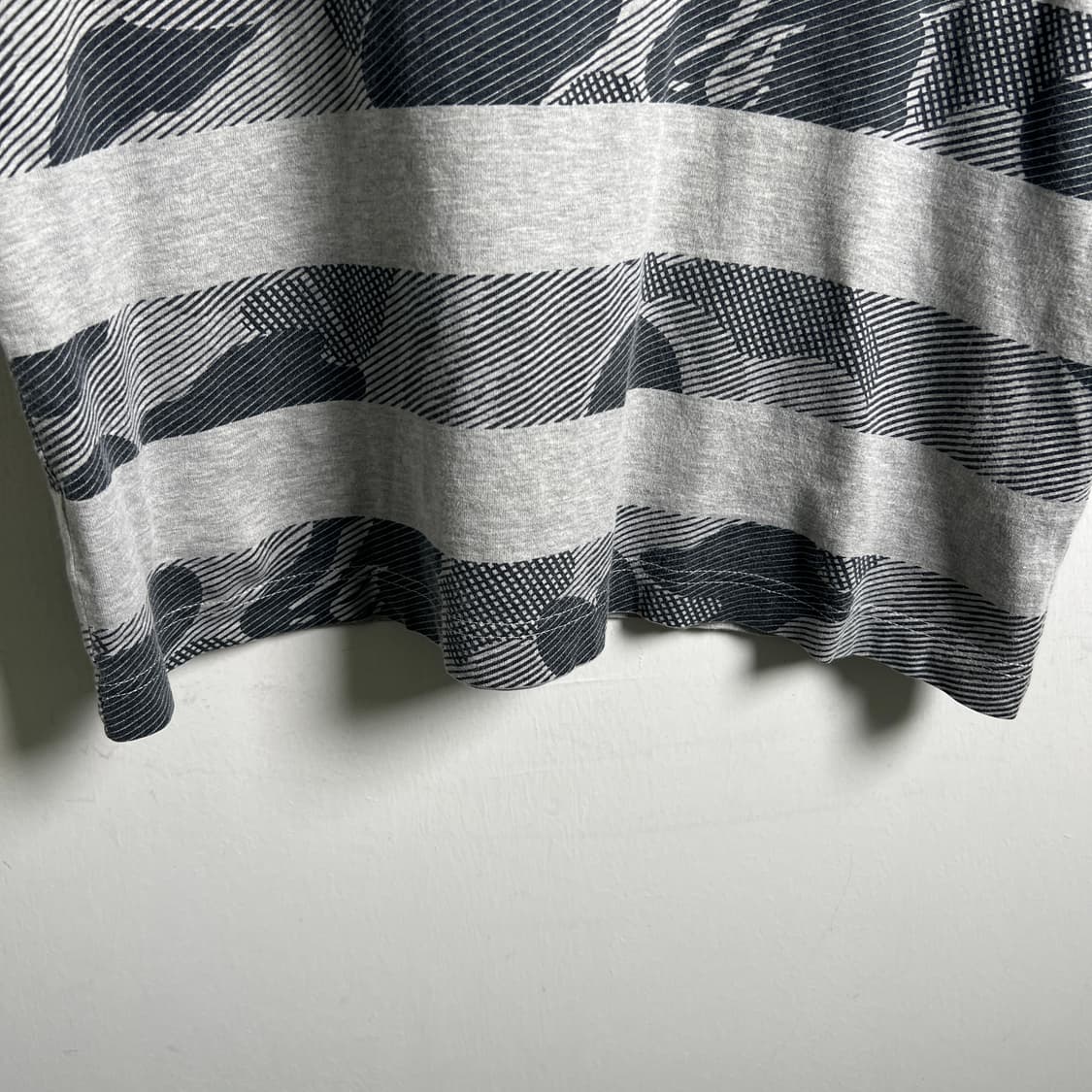 Bape 베이프 그레이 카모 스트라이프 반팔 티셔츠 M 상품이미지6