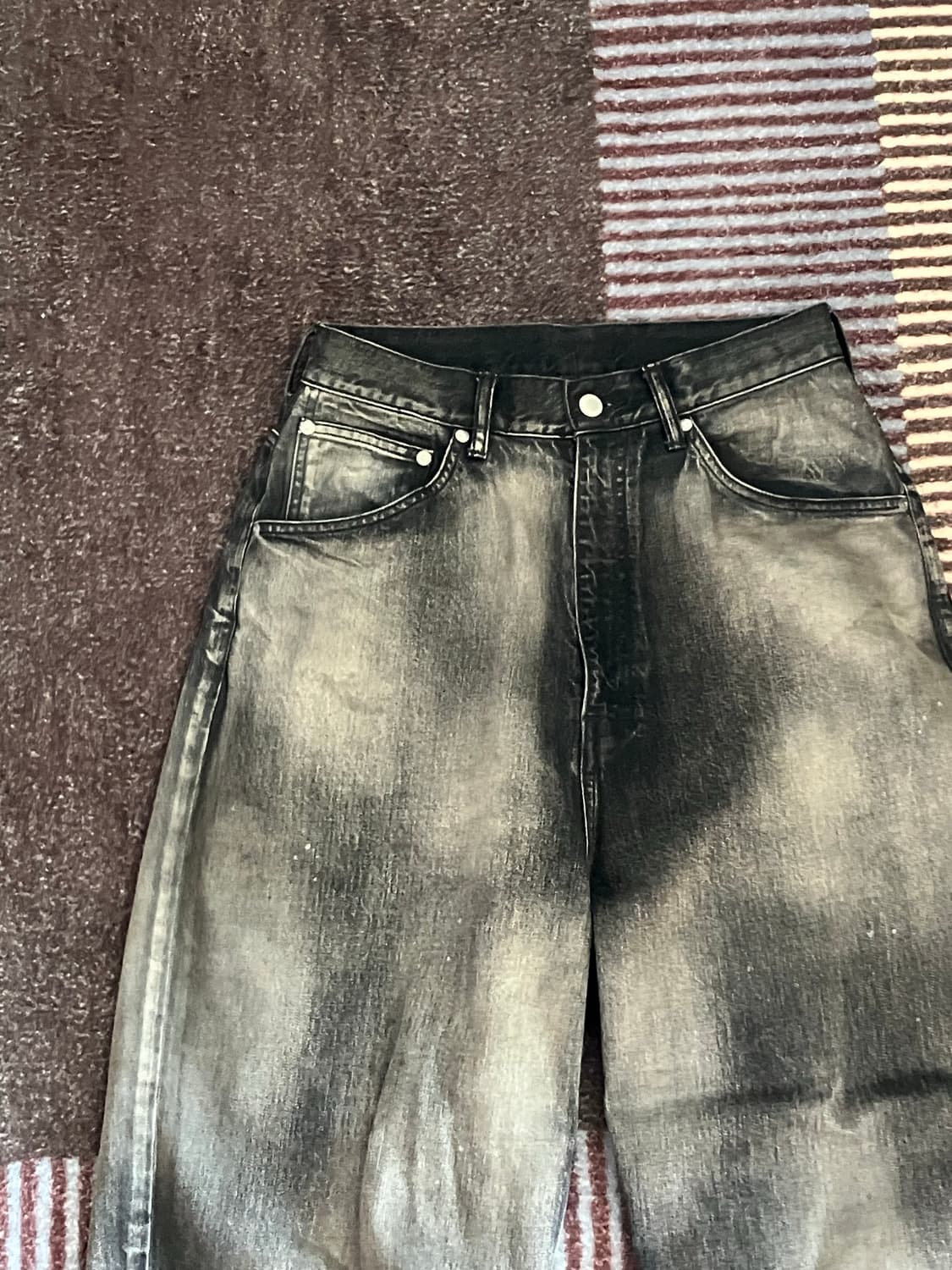 안셀름 / 에이징 와이드 팬츠 / 블랙 상품이미지1