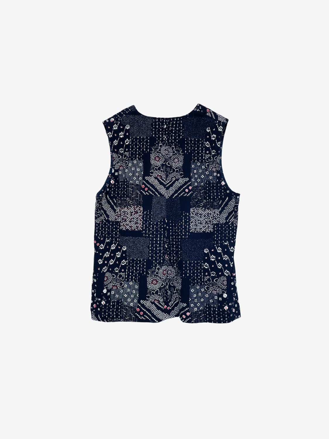 Retro Pattern V-Neck Sleeveless 상품이미지3