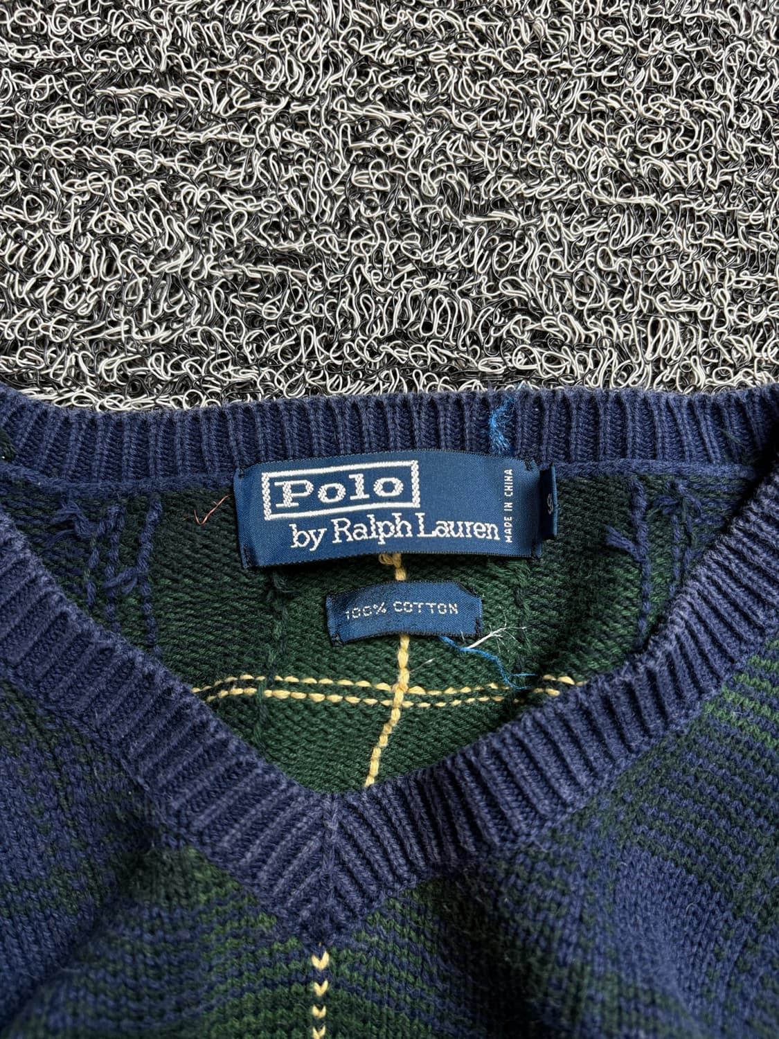 폴로 랄프로렌 포니로고 블랙 와치 체크 스웨터 2047 상품이미지3