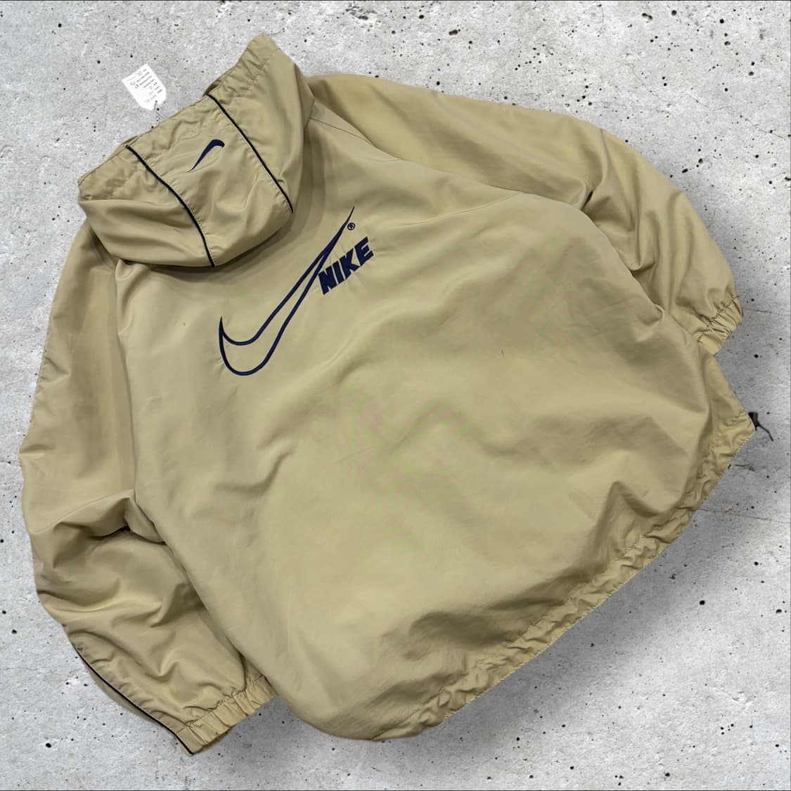 [100] 올드 나이키 빅로고 바람막이 후드 자켓 베이지 C43 상품이미지1