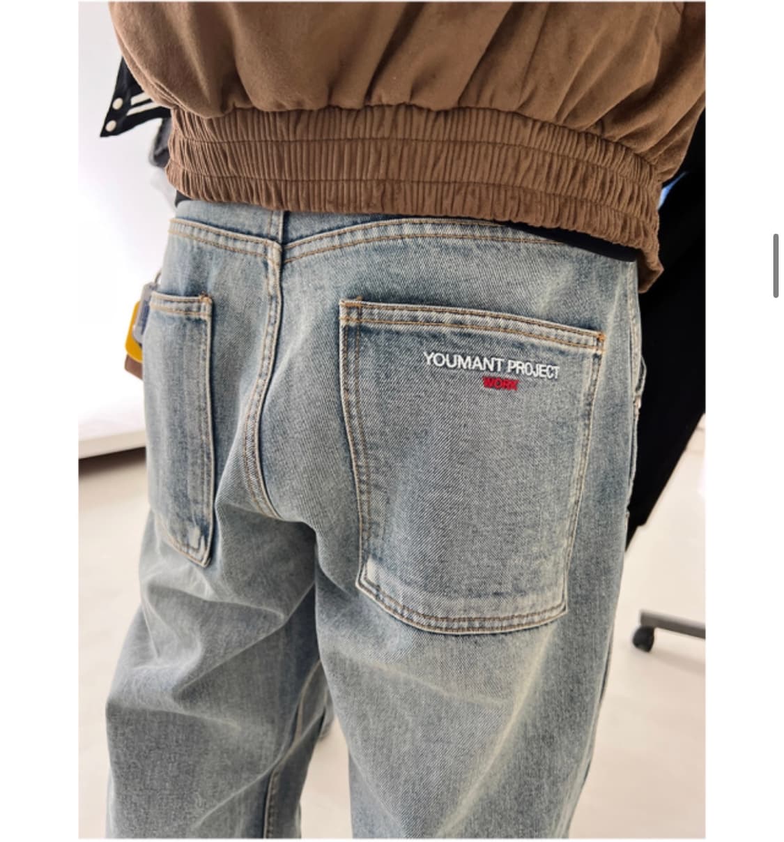 유먼트 프로젝트 더블니 데님 팬츠 상품이미지3