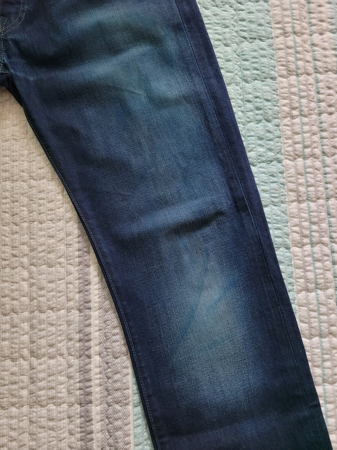 리바이스 501 오리지널 레귤러스트레이트 인디고 블루 염색진 32사이즈 상품이미지3