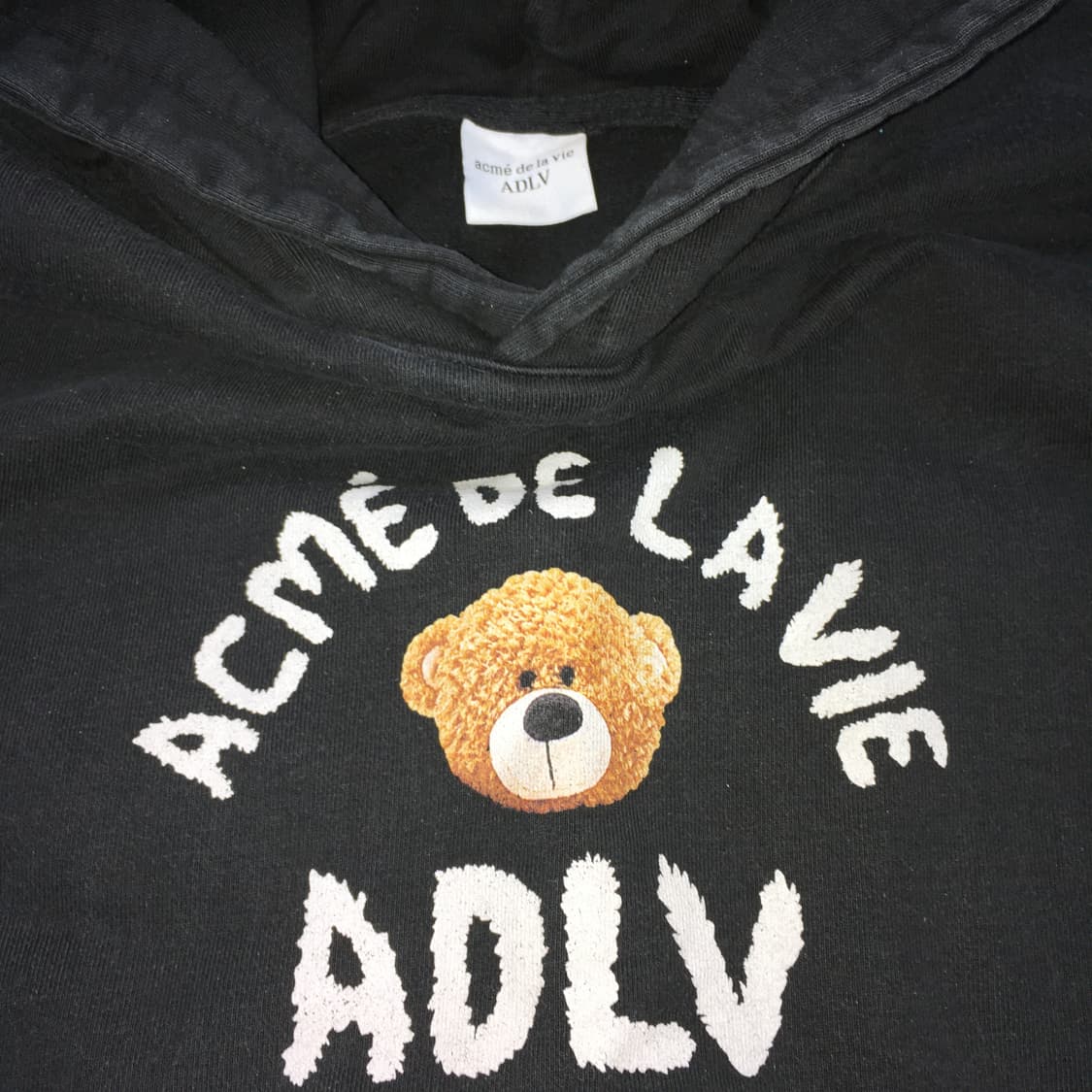 투티/0307 ADLV 아크메드라비 곰돌이 로고 프린팅 후드티 오버핏 상품이미지3