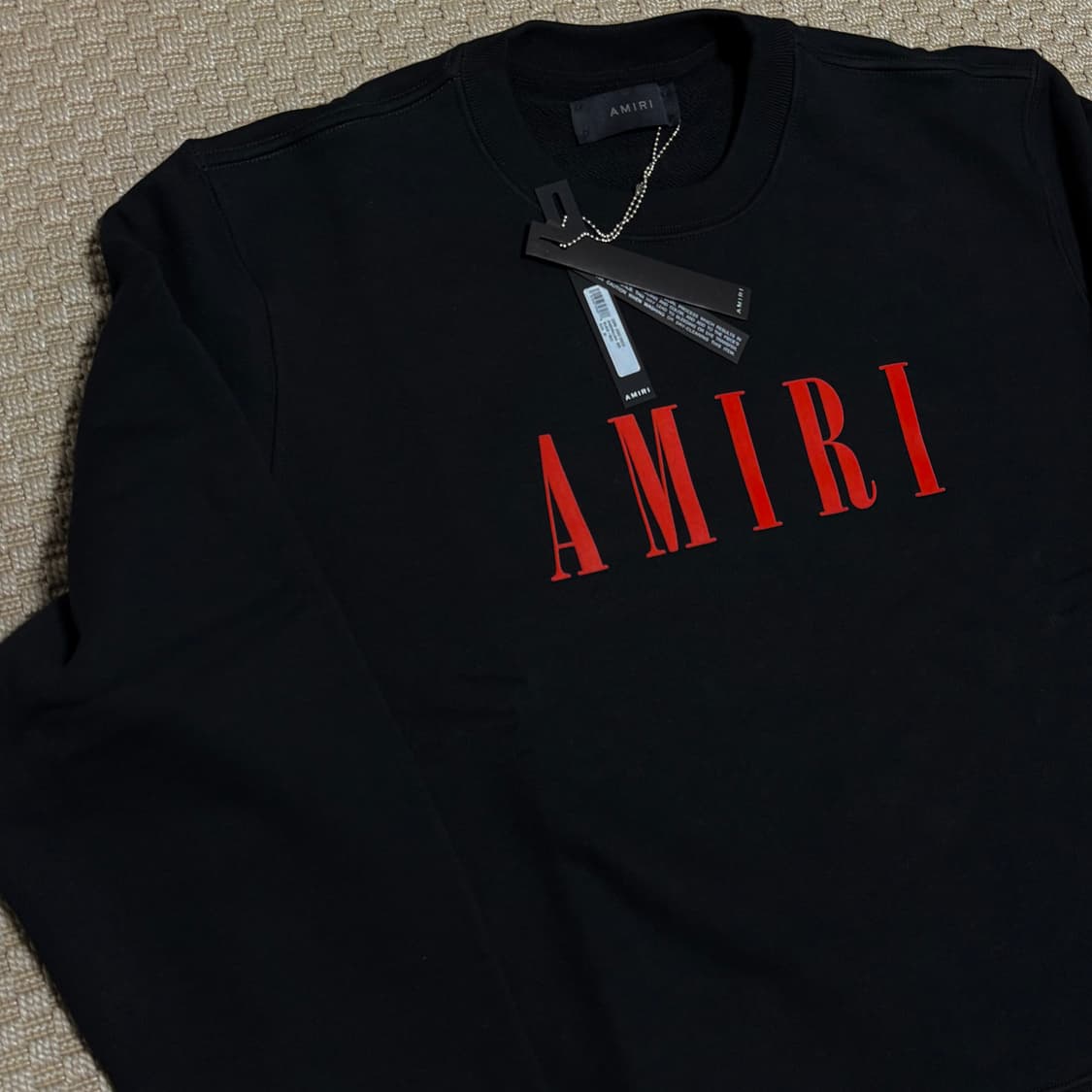(L) Amiri 아미리 로고 맨투맨 블랙 상품이미지3