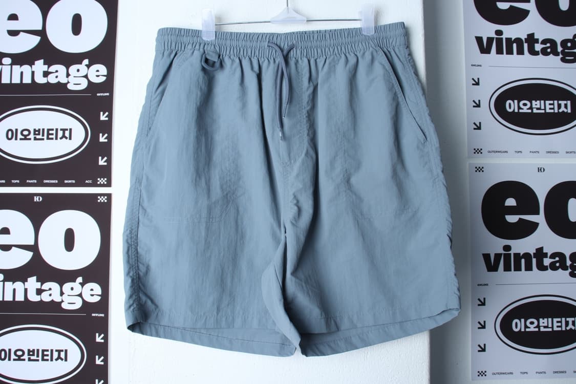 (XL-2XL) 코드그라피 반바지 팬츠 나일론 밴딩 연블루-P10124 상품이미지2
