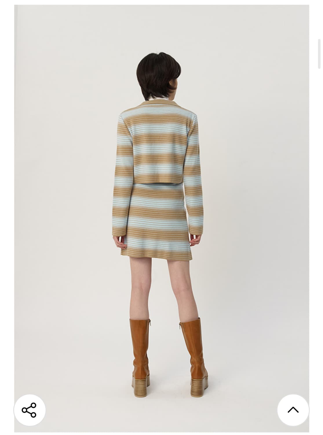 민트초코 라떼 큐리티 C stripe knit set-up  상품이미지2