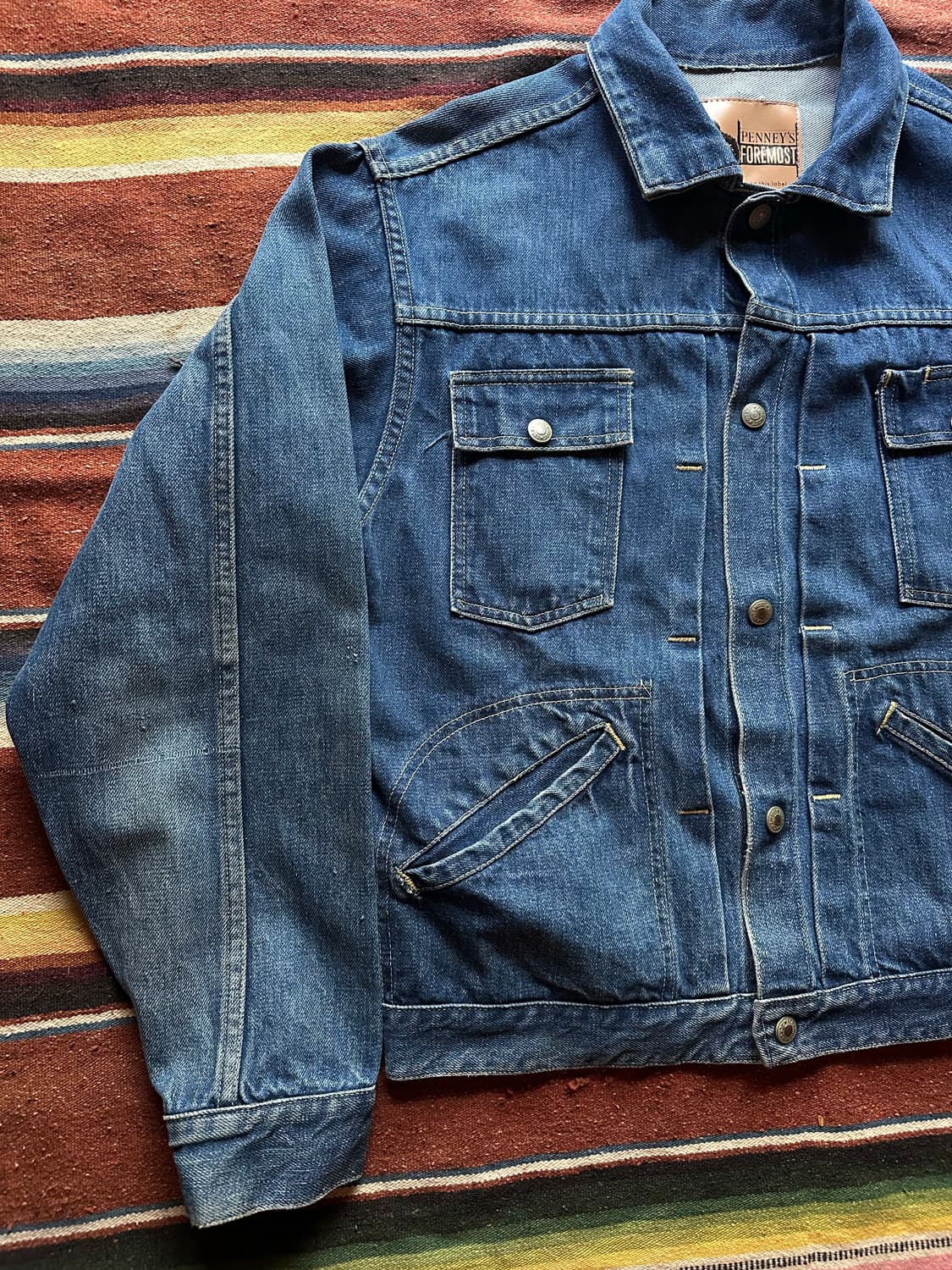 60s JC PENNEY FOREMOST 셀비지 데님 자켓 상품이미지3