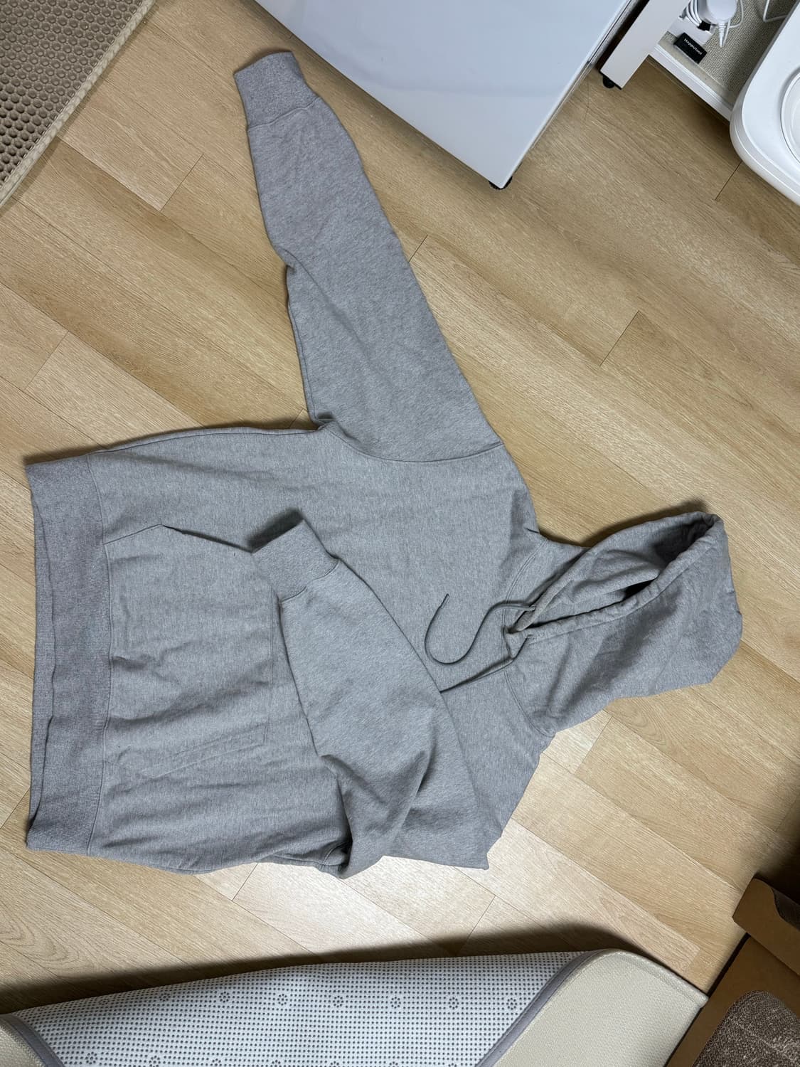 (정가 10.8만)유니버셜메이드 플레인 후드티 멜란지그레이 L 상품이미지2