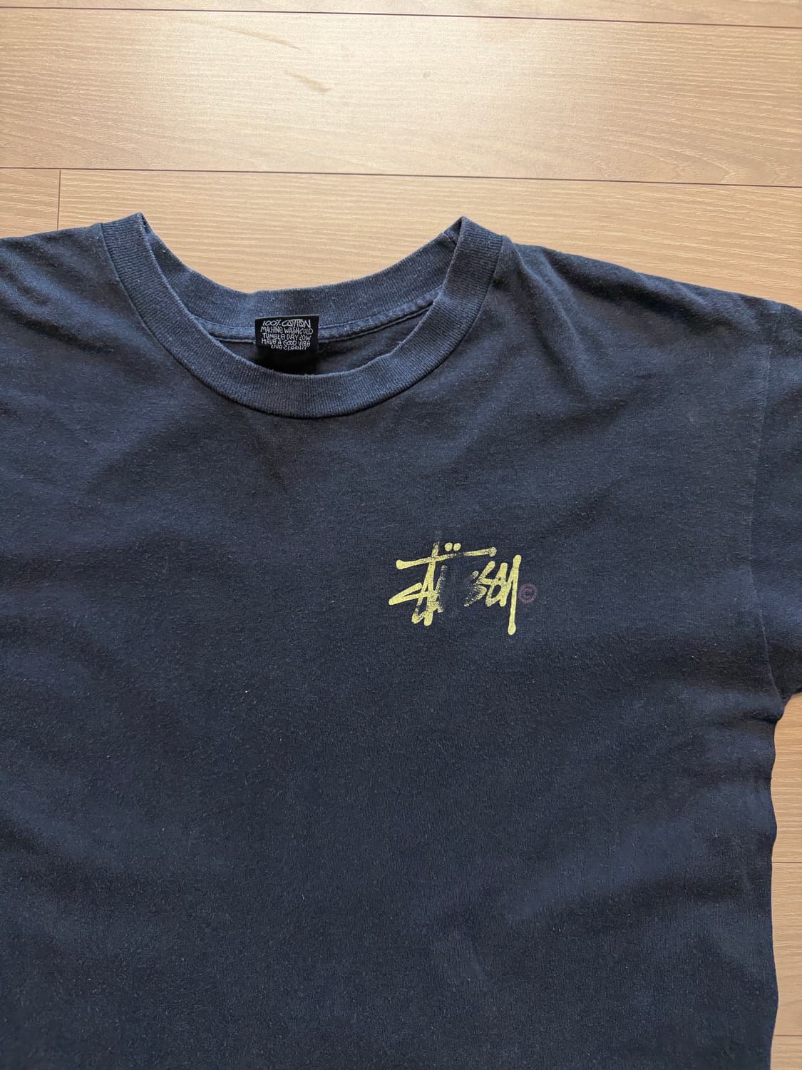 80s 스투시 페이드블랙 티셔츠 숀스투시 usa made 상품이미지2