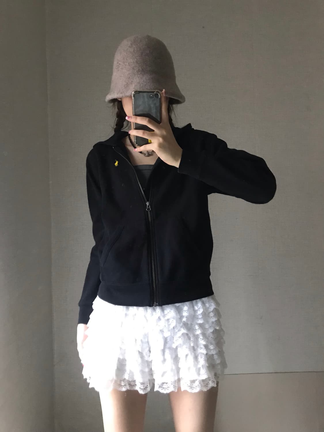 폴로 블랙 후드집업 상품이미지3