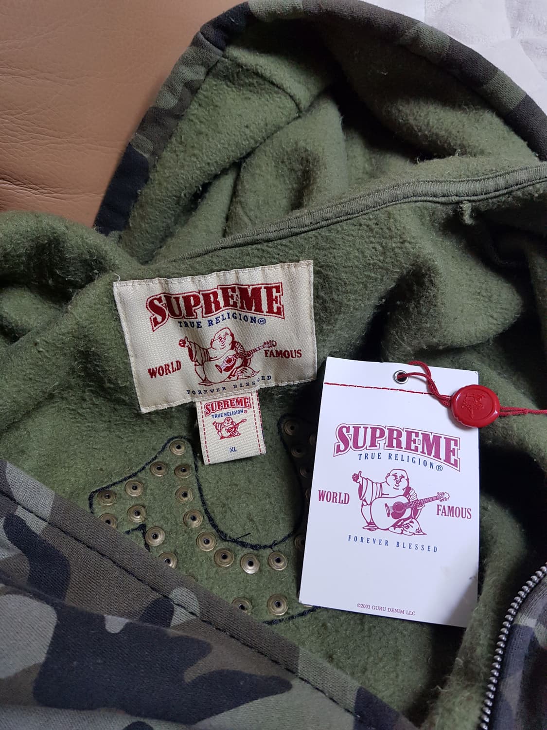 슈프림 X 트루릴리전 후드 집업 티셔츠 브라운 카모 25FW 상품이미지7