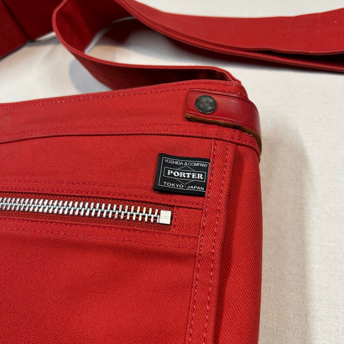 요시다 포터 포터걸 라지 크로스백 숄더백 가방 레드 PG01 상품이미지3