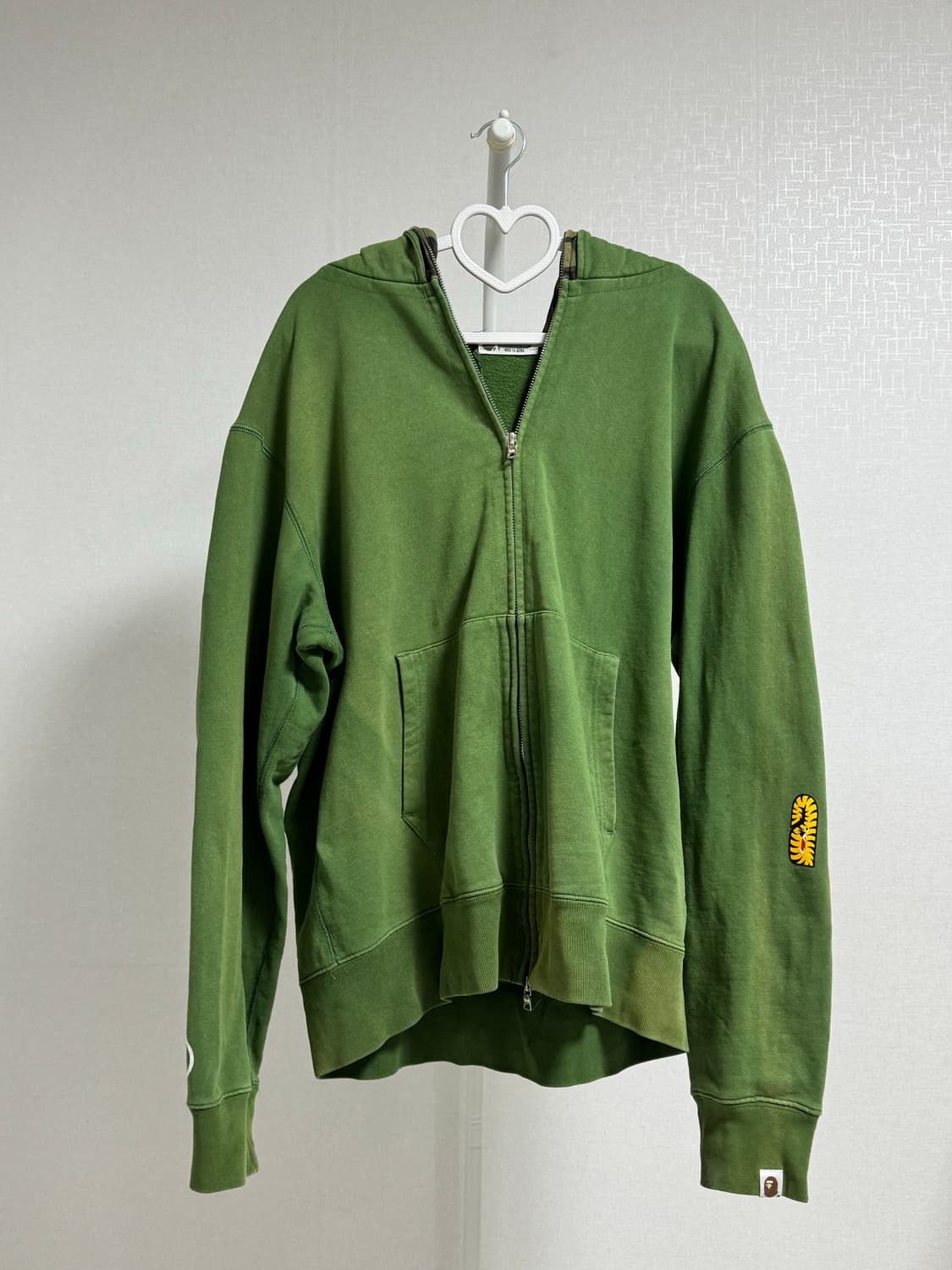 Bape 후드집업 그린 XL 상품이미지1