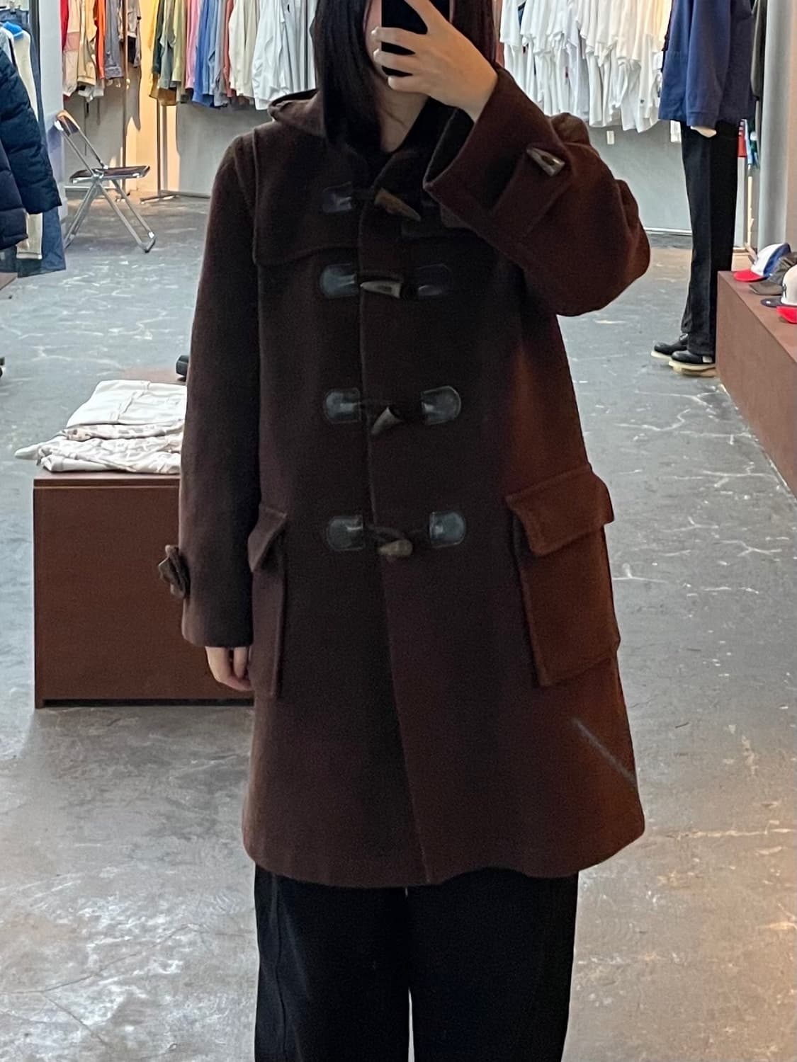 글로버올 브라운 더플 코트 H1390 상품이미지1