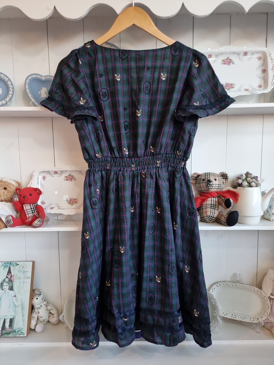 액시즈 팜 체크 리본 반팔 원피스 상품이미지8