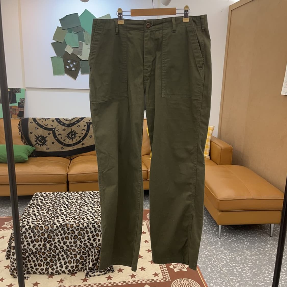 리 LEE 밀리터리 말차카키 퍼티그 팬츠 34인치 C09479 상품이미지3