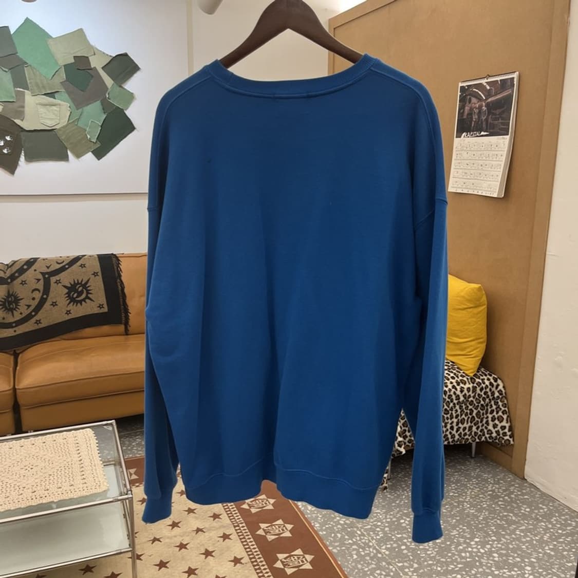 슬로우애시드 올드스쿨 키치 프린팅 인디블루 맨투맨 L C09989 상품이미지4